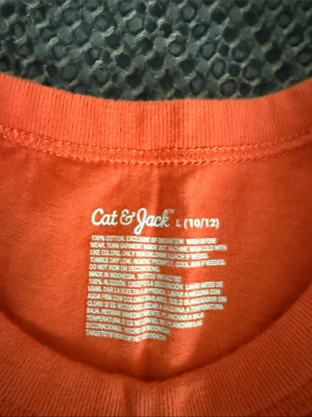 Cat & Jack Coral-Red Short Sleeve Tee with Yellow Surf Prints